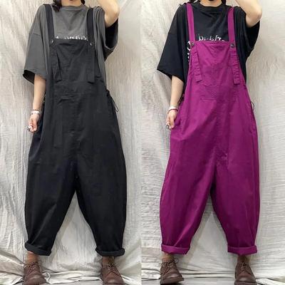Damen Einteiler Hose in Übergröße, Damen Hosenträger, Damen Overalls, Overalls, Damen Locker und Dünn Sommer Dünner Abschnitt