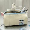 Cream Cartoon Pencil Case With Large Capacity For Students And Office Use