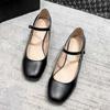Single shoes women's new spring and autumn Mary Jane shoes retro thick heel mid-heel