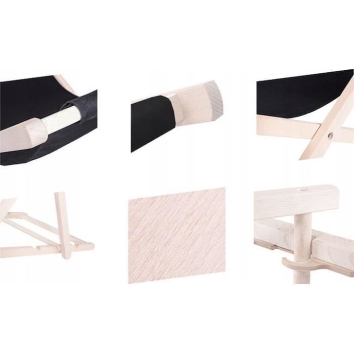 Transat de Jardin - SPRINGOS - Chaise longue pliante - Réglable 3 positions - Résistant aux UV - Peu encombrant