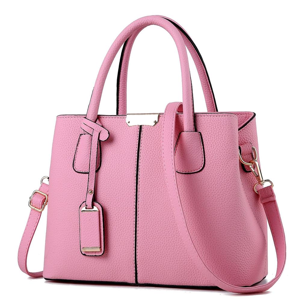 Shaping PU Leather Handbag  Stylish Versatile Tote Shoulder Bag  Large Capacity Crossbody Bag with Adjustable Straps Zip Closure