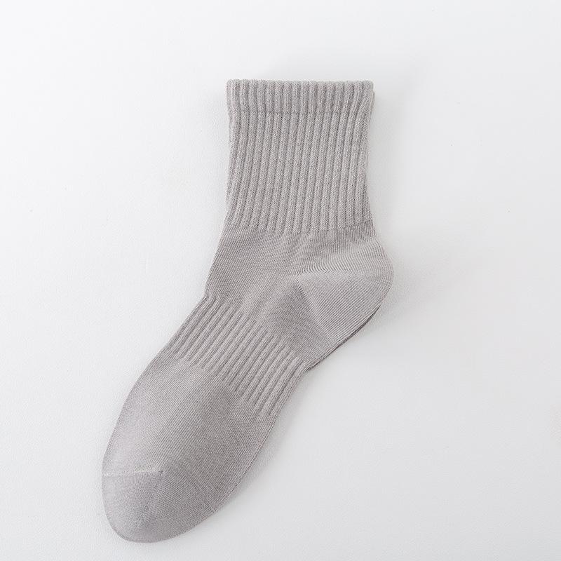 Men's Autumn and Winter Pure Cotton Mid-calf Socks, Business Men's Cotton Socks, Black Long Socks