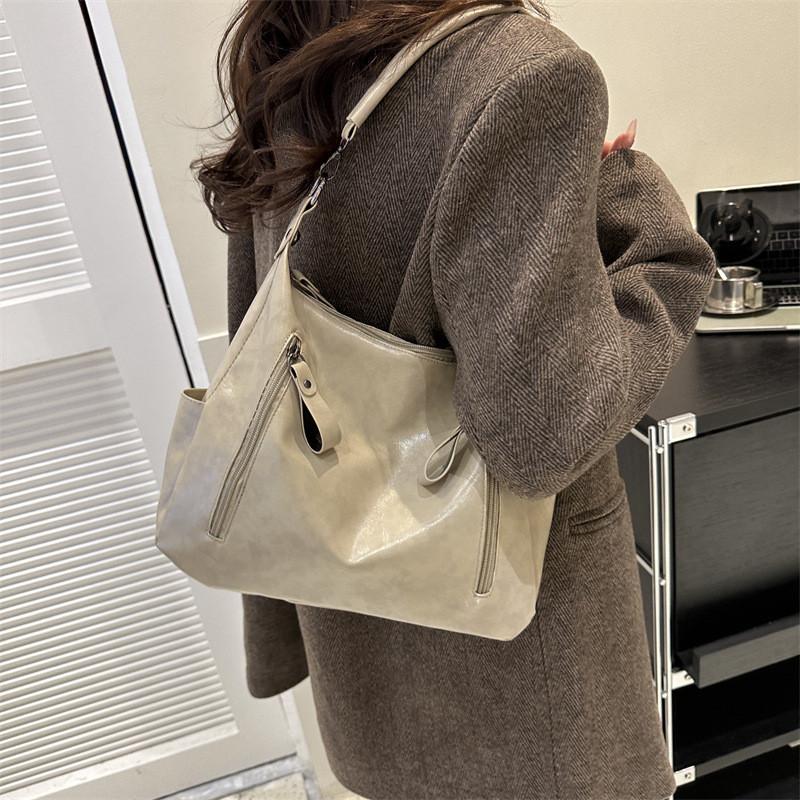 Trendy Women's Casual Tote Bag Stylish Large Capacity Pu Shoulder Bag For Daily Use