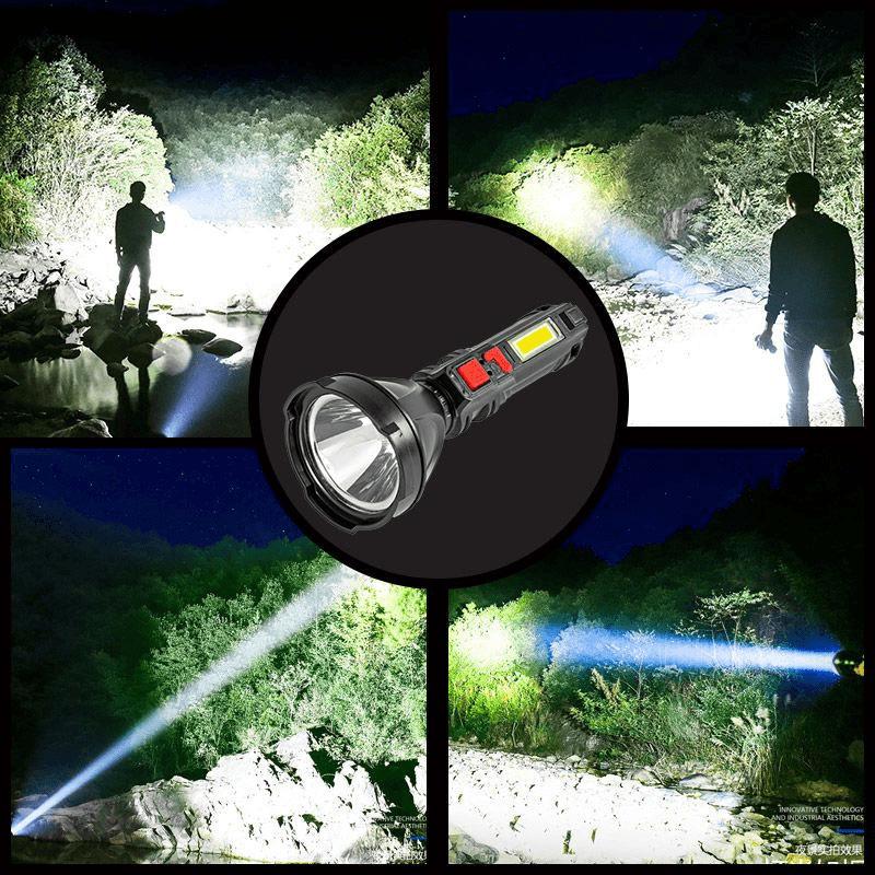 Rechargeable LED Tactical Flashlight: Compact, USB-Powered COB Light for Strong, Multi-Function Outdoor Use