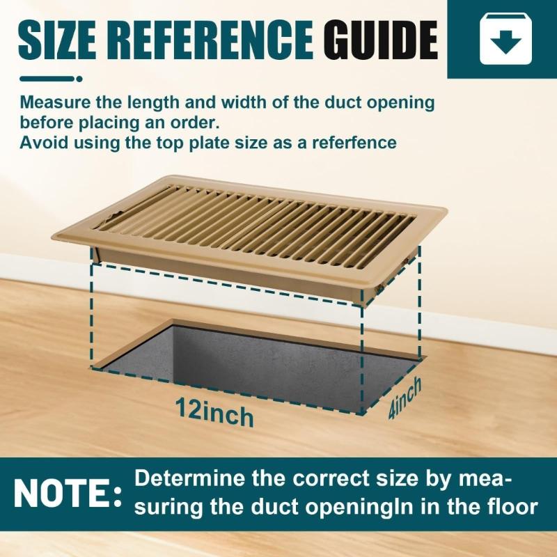 Decorative Bronze Air Vent Grille For Home Heating Systems Universal Duct Cover 11.5x5.5 Inch Bar Style Designs for Home