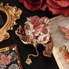1PC Creative Rose Clock Theme Reading Mark Bookclip Metal Bookmark Reading Enthusiast Office Plan Student Supplies