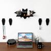 Key Hooks Wall Mounted Coffin-Shaped Key Holders Halloween Black Wooden Hangers for Mugs Purses Towels Clothes Gothic Decoration