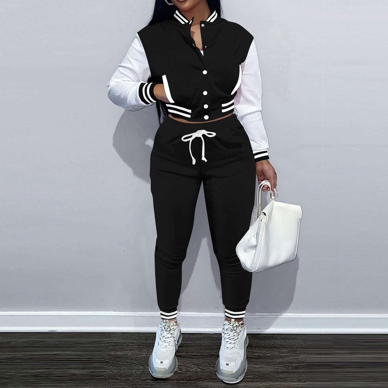 

Женский однотонный короткий пиджак однобортный костюм короткий повседневный тонкий спортивный комплект из двух предметов S чёрный