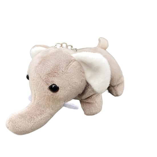 

14см Брелок с животным в позе лежа Тигр Жираф Слон Леопард Бегемот Кукла Плюшевая игрушка Украшение Милый мультяшный Подвеска на рюкзак Детская игрушка Подарки Elephant