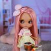 ICY DBS Blyth Doll BJD Joint Body Brown Skin Matte Face Cute Bow Doll 1/6 30cm Girl Gift Anime SD