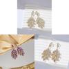 Fashion Glitter Leaf Earrings For Women With Dangle Design In Autumn