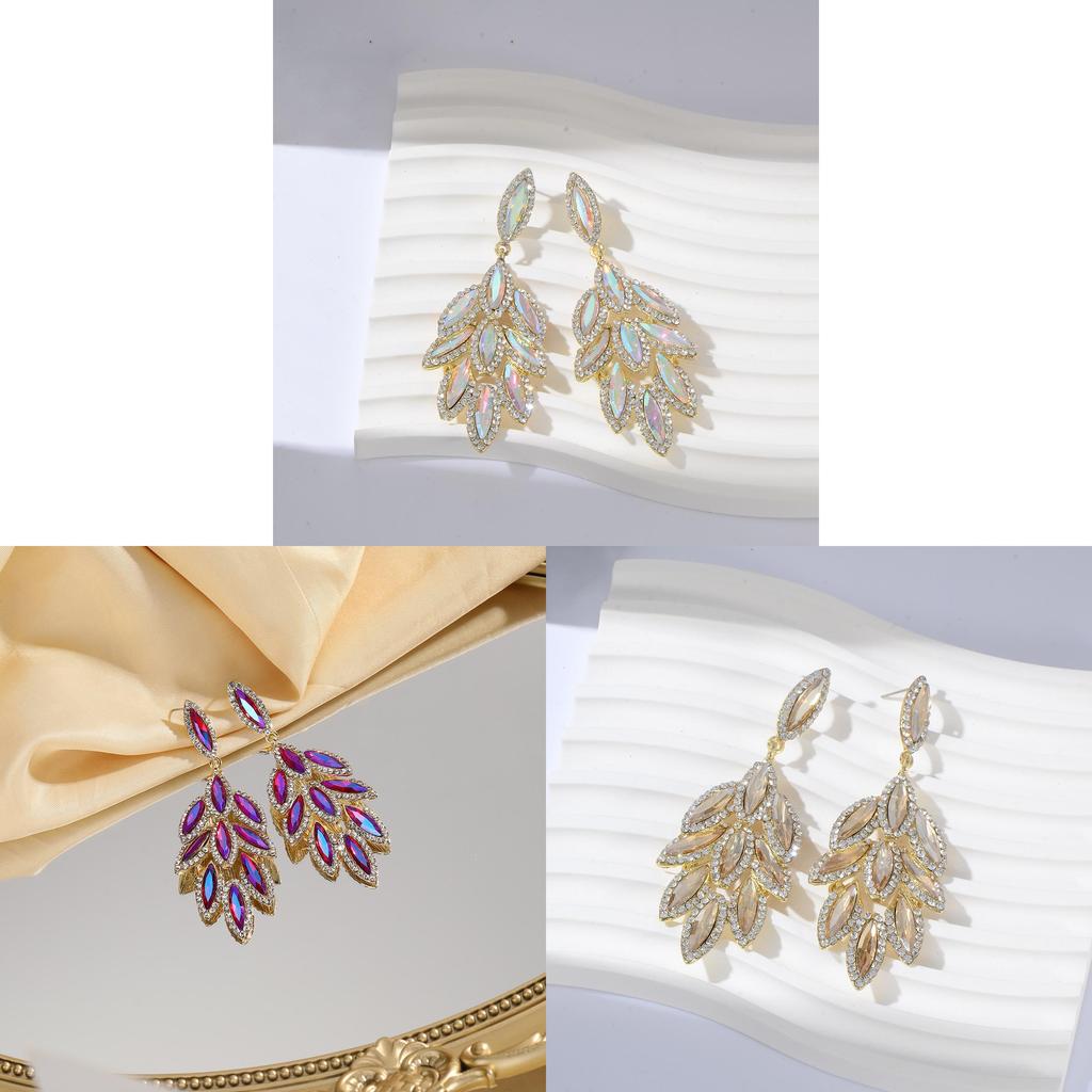 Fashion Glitter Leaf Earrings For Women With Dangle Design In Autumn