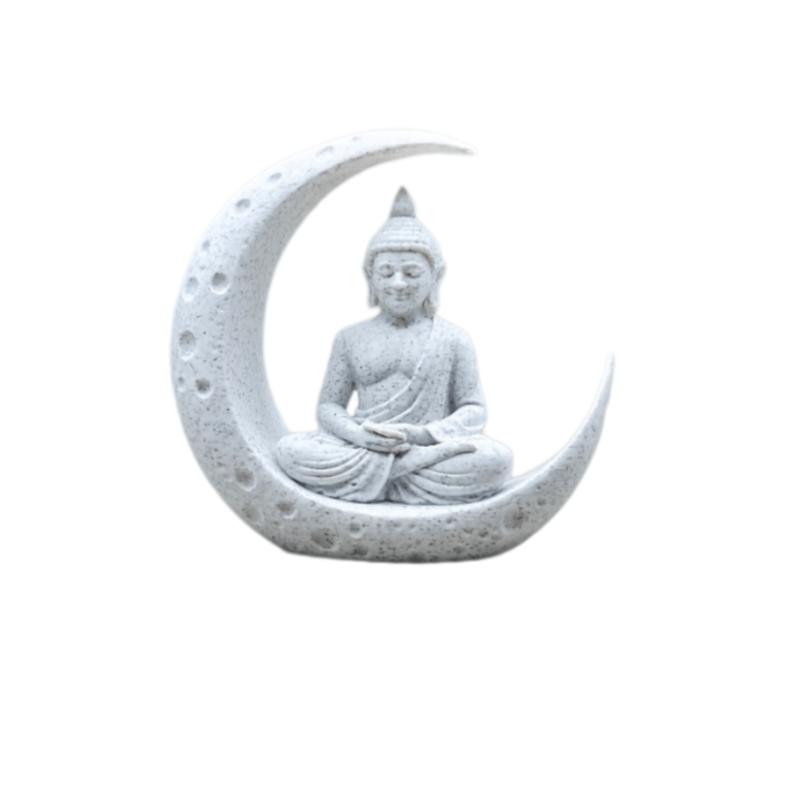 1-Piece Set of Buddha and Moon-Shaped Ornaments, 3D Printed, Cross-Border Hot-Selling Item, High Aesthetic Creative Desktop Deco