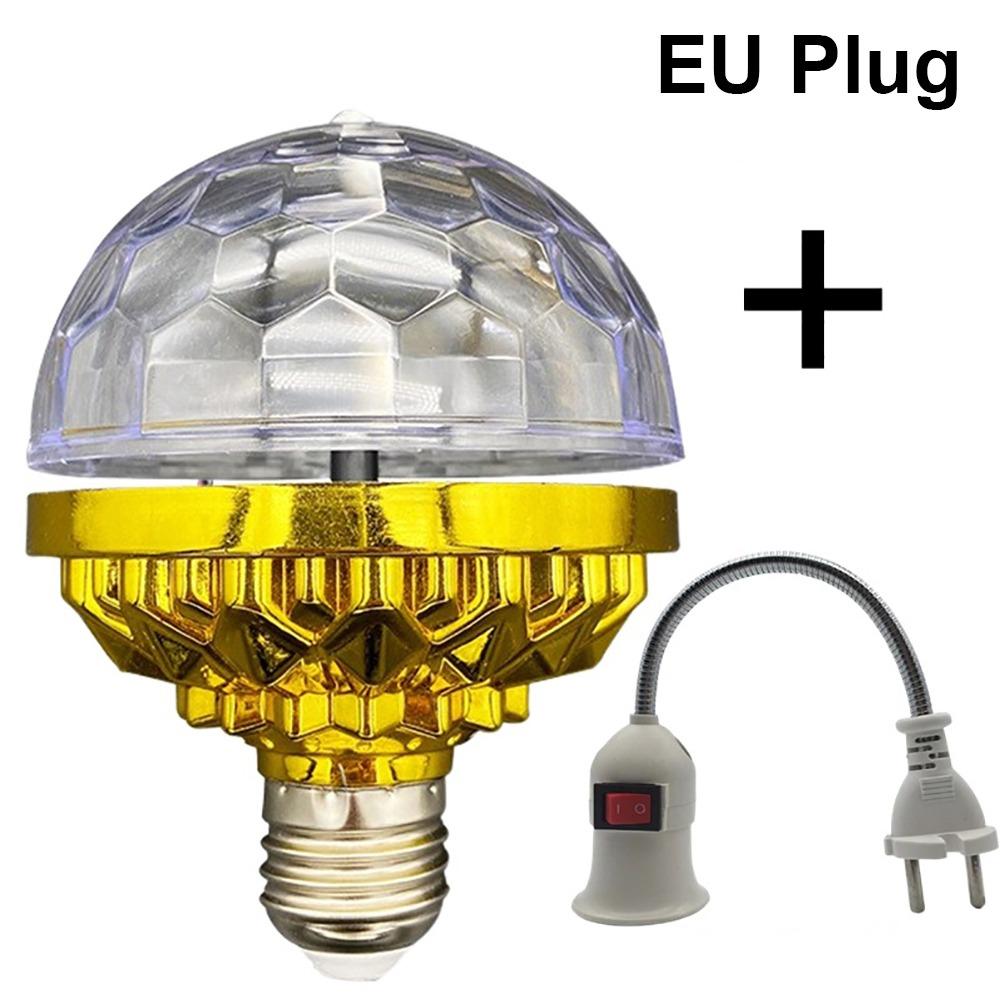 1Pcs Crystal RGB Projection Lamp E27 DJ Disco Ball Light  Wedding Lighting