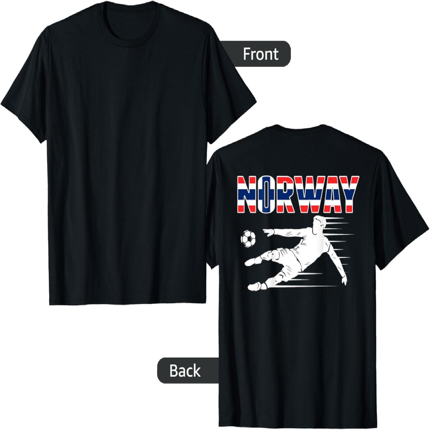 Norway Soccer Lovers Jersey Support Norwegian Football Team T-Shirt S