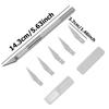 14cm Metal Carving Knife with 5pcs Blades Wood Detail Carving Tools Paper Cutting Hand-Crafted Tools Home Handmade Accessories