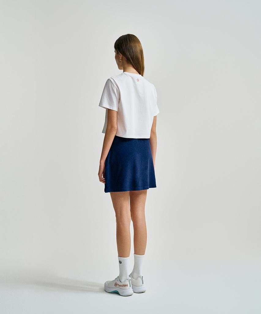 SERGIO TACCHINI W Edda Terry Flare Skirt (Navy)