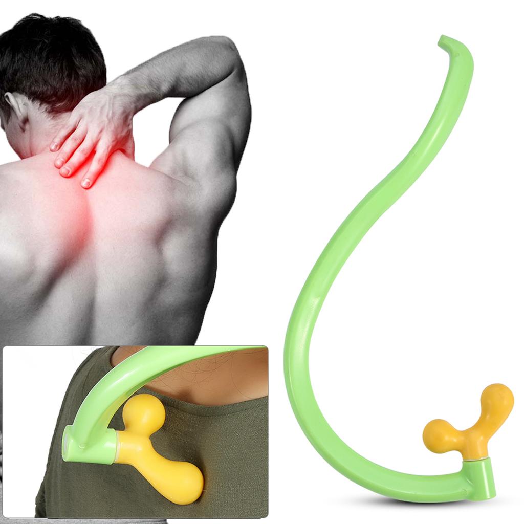 Adjustable Dual Head Trigger Point Massager Back Neck Shoulder Muscle Pain Relief Massage Tool