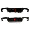 Carbon Fiber Double Blade Rear Lip for 2011-2016 BMW 5 Series F10/F18 with Four Outlets