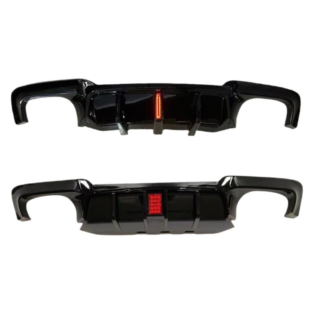 Carbon Fiber Double Blade Rear Lip for 2011-2016 BMW 5 Series F10/F18 with Four Outlets