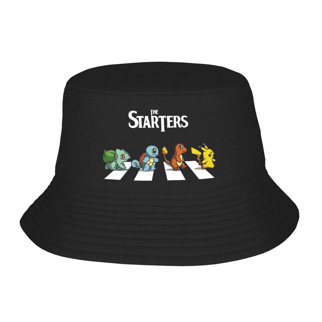 Stylish Cute Psychic Creature Eating RaUnisex Pokemon Bucket Hat Girl Lightweight Camping Fishing FisherUnisex Cap Bob Hats