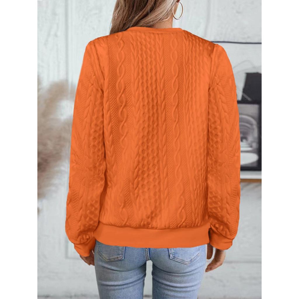 Ladies, Casual, Collar Zipper, Long Sleeved Hoodie, Women's Clothing, T-shirt