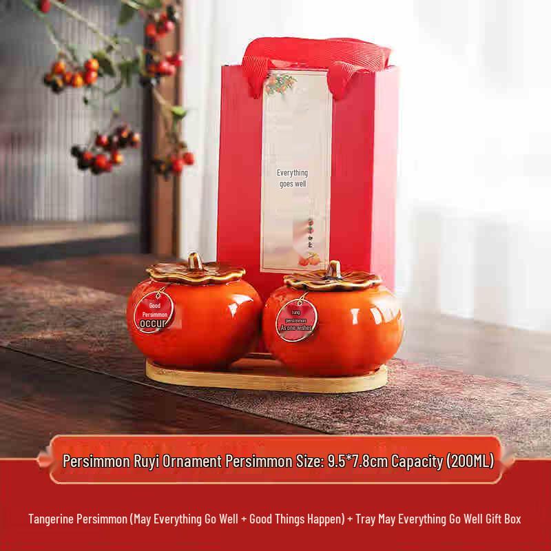 Women s Day Persimmon Tea Caddy Gift Set