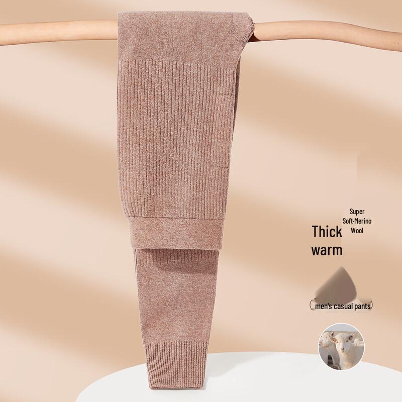 SNOWFLYING Men's Thickened Wool Blend Thermal Underwear Pants