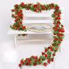 40 Heads Simulated Rose Flower Vine Hedge Living Room Wedding Decoration Wall Hanging Simulated Flowers Rattan 8pcs 230cm