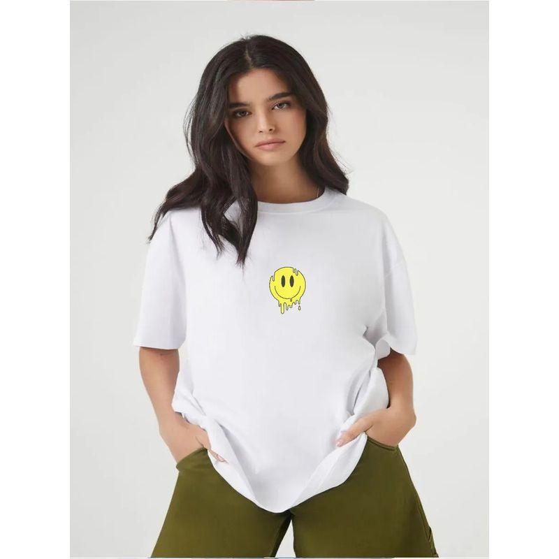 Western Style New Fashion Casual Loose Round Neck Print Short Sleeve T-shirt Top Printed T-shirt Top