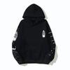 Streetwear mikina s kapucí pro muže a ženy s výrazným potiskem písmen, volný střih, směs bavlny, ležérní mikina