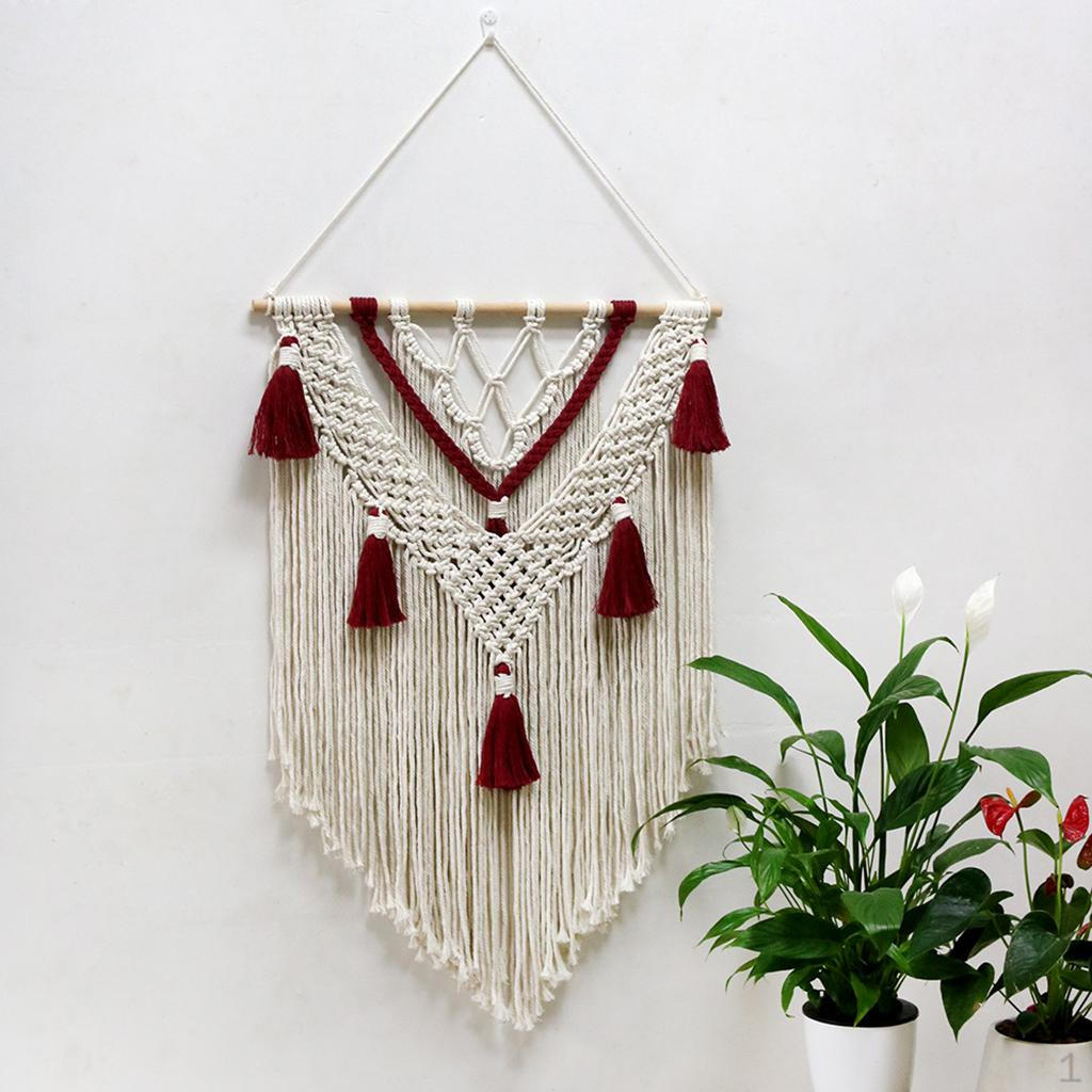

Macrame Wall Hanging Tapestry Tassel Bohemian 22 x32 Beautiful Blanket for Home