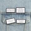 Warning Label Overthinking Enamel Pins Sarcastic Quotes Brooches I'm Pretty Cool Lapel Badges Jewelry Gift for Friends