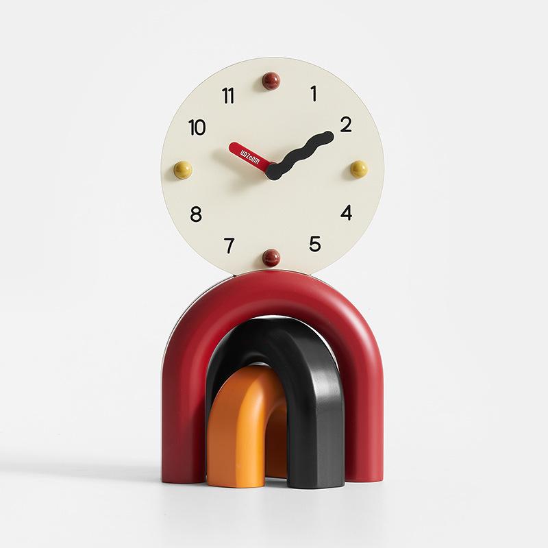 Retro and Novel Office Desk Clock Frosted Texture Table Clock Dormitory Desk Furnishing Living Indoor Room Home Decor Die Uhr