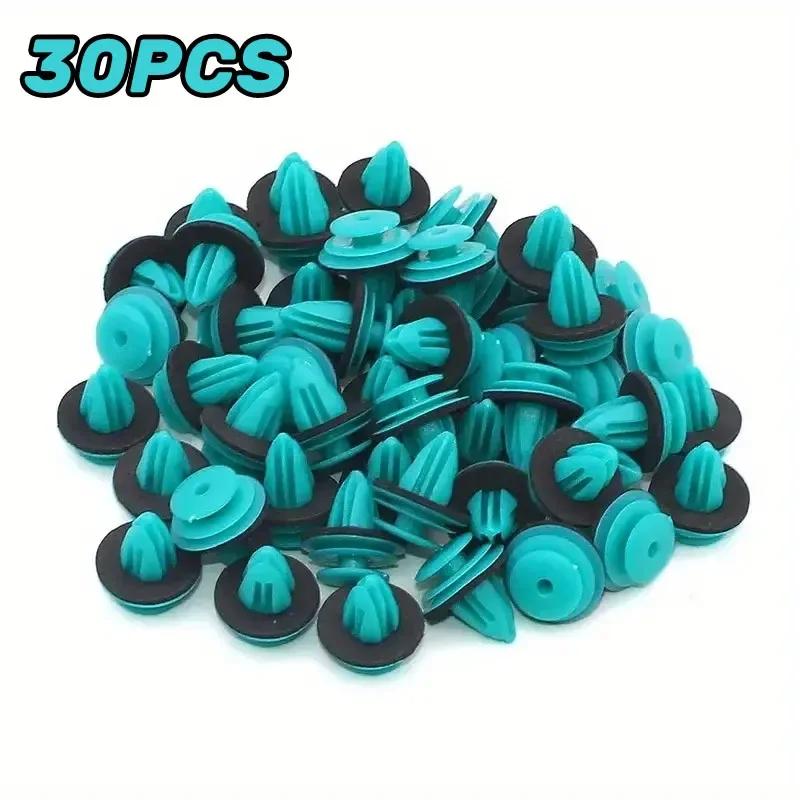 10/300PCS Auto Door Panel Clip with Seal Ring Auto Fastener Rivet Bumper Clip Retainer Car Interior Retaining Accessories