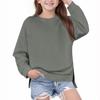 Girls' Fashion Casual Long Sleeve Color Sweatshirt for Everyday Wear