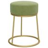 VidaXL Round Stool Mustard Green Velvet, 1.91 Kg