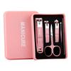 6pc Manicure Set Carbon Steel Nail Clipper Tools with Storage Case