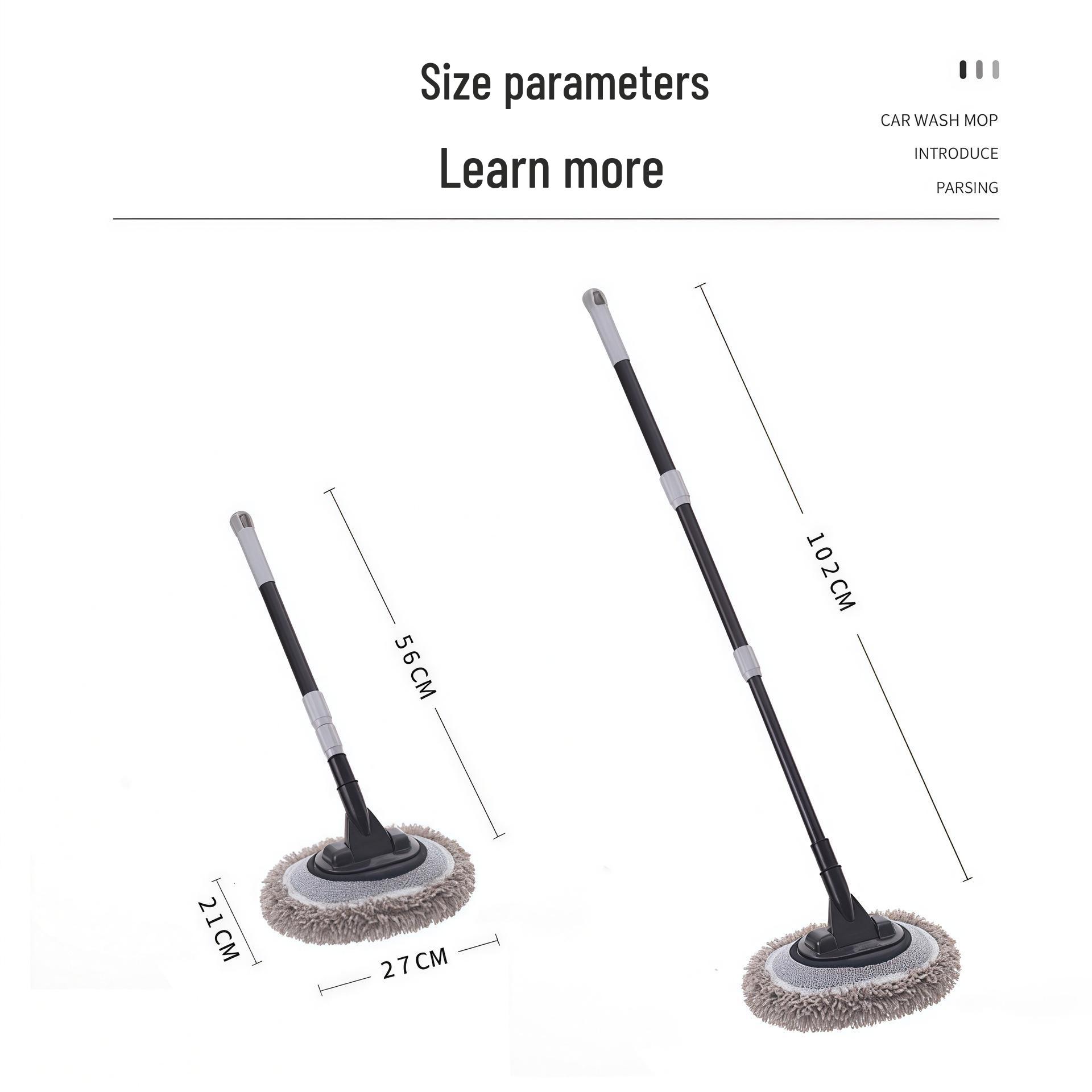 

Телескопическая щетка для мытья автомобиля с мягкой щетиной - Портативная, с длинной ручкой, бережная к автомобилям
