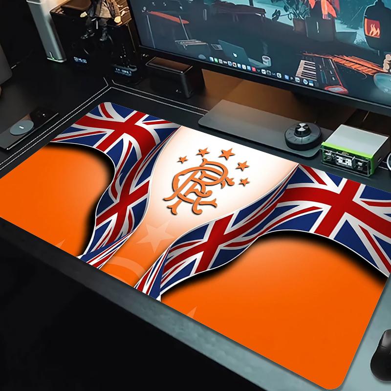 Rangers FC Mauspads Großes Gaming-Tischkissen Rutschfest Laptop Tablet Großes Mauspads XXL Matte Mini-PC Spielmatte Mit Verriegeltem Rand