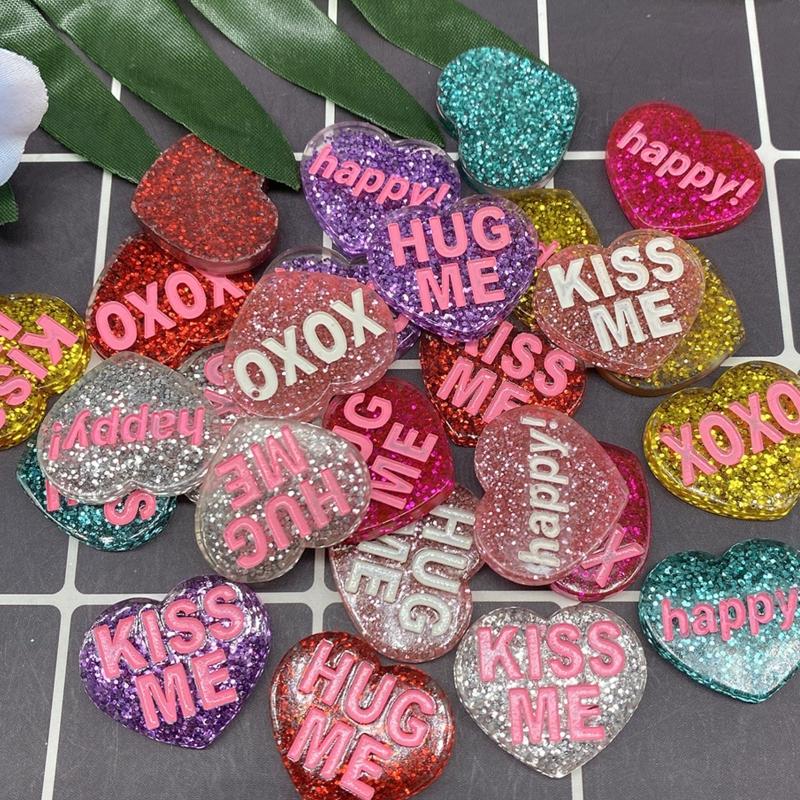 Diy Crystal Epoxy Mold Earrings Pendant Jewelry Mold Hanging Pendant Decoration Love Heart Shape Mirror Silicone Mold