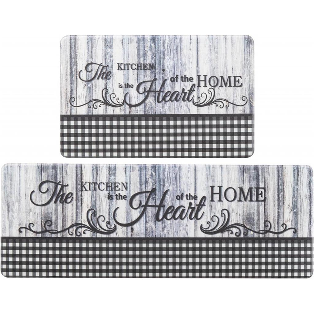 Plaid Christmas Tree Merry Christmas Kitchen Mats Set Of 2, Winter Home Decor Low-key Kitchen Rugs