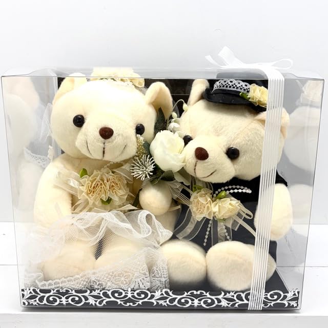 Wedding Gift, Wedding BearWelcome Bear, Pair Set of 3 Sizes (Large)