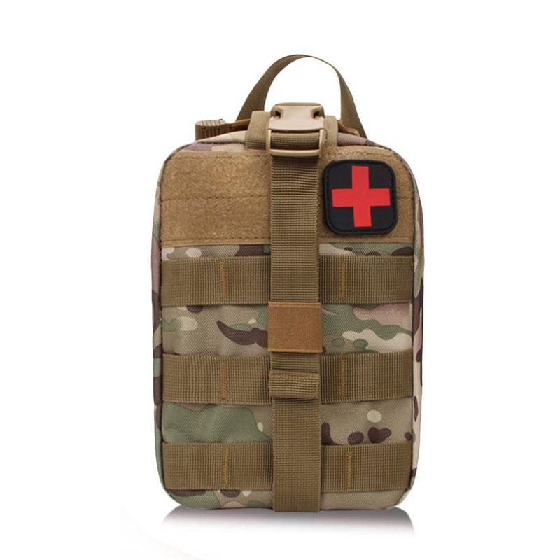 Camouflage Tactical Waist Pack: Portable Outdoor Medical & Survival Kit for Sports and Mountaineering.
