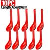 1/5/10pcs Drop-resistant Soup Spoon Bicolor Rice Spoons Japanese Style Long Handle Spoon  Bar