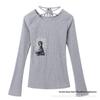 American Style Slimming Velvet Long Sleeve Top