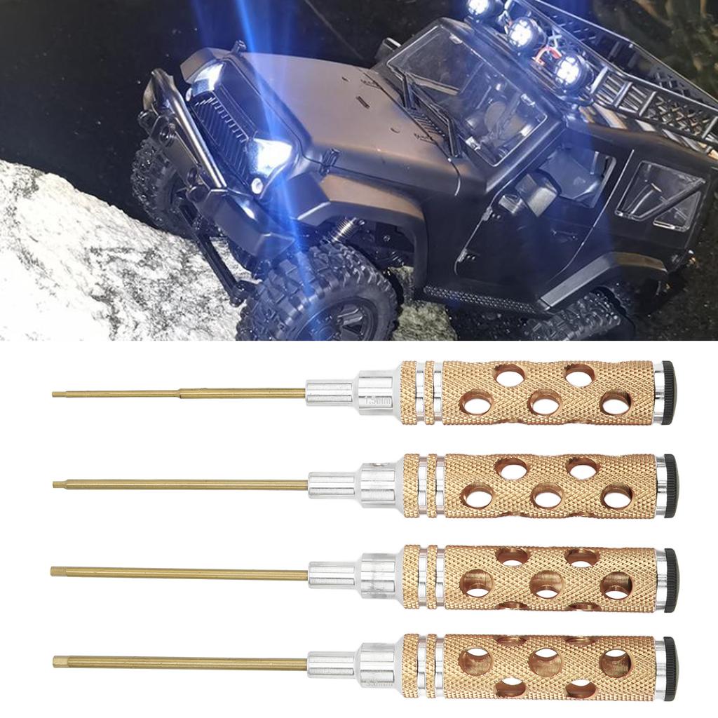 4Pcs Hex Driver Wrench Set 1.5mm 2.0mm 2.5mm 3.0mm RC Hex Socket Screwdriver for RC Model Vehicle Boat