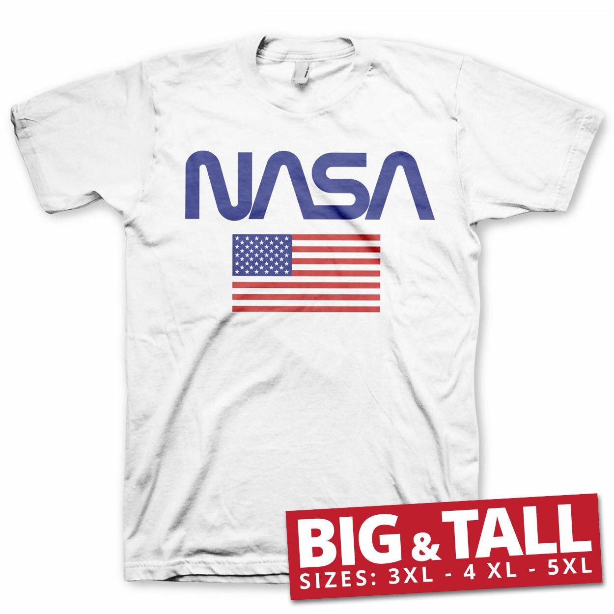 Officially Licensed NASA Old Glory BIG  TALL 3XL 4XL 5XL Men s T-Shirt XXXL