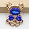 10pcs25 * 30MM Fashionable And Cute Alloy Teddy Bear DIY Accessories Hair Accessories Cartoon Phone Case Hole Shoe Accessories