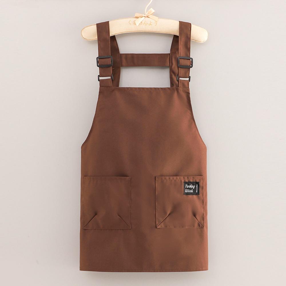 Oil-proof Working Clothes Canvas Baking Overalls New Coffee Shop Bibs  Household
